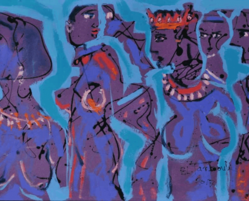 El Tanbouli, Untitled, Oil on Canvas, 70x45cm, 2017