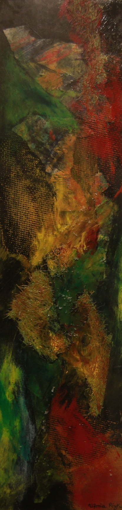 Ufemia Rizk - 66 * 16 - Mixed Media on Paper