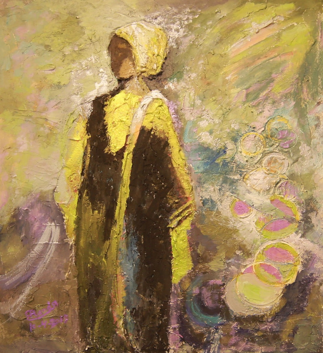 Randa Al Masri - 100 * 50 - Acrylic on Canvas (Mixed Media)