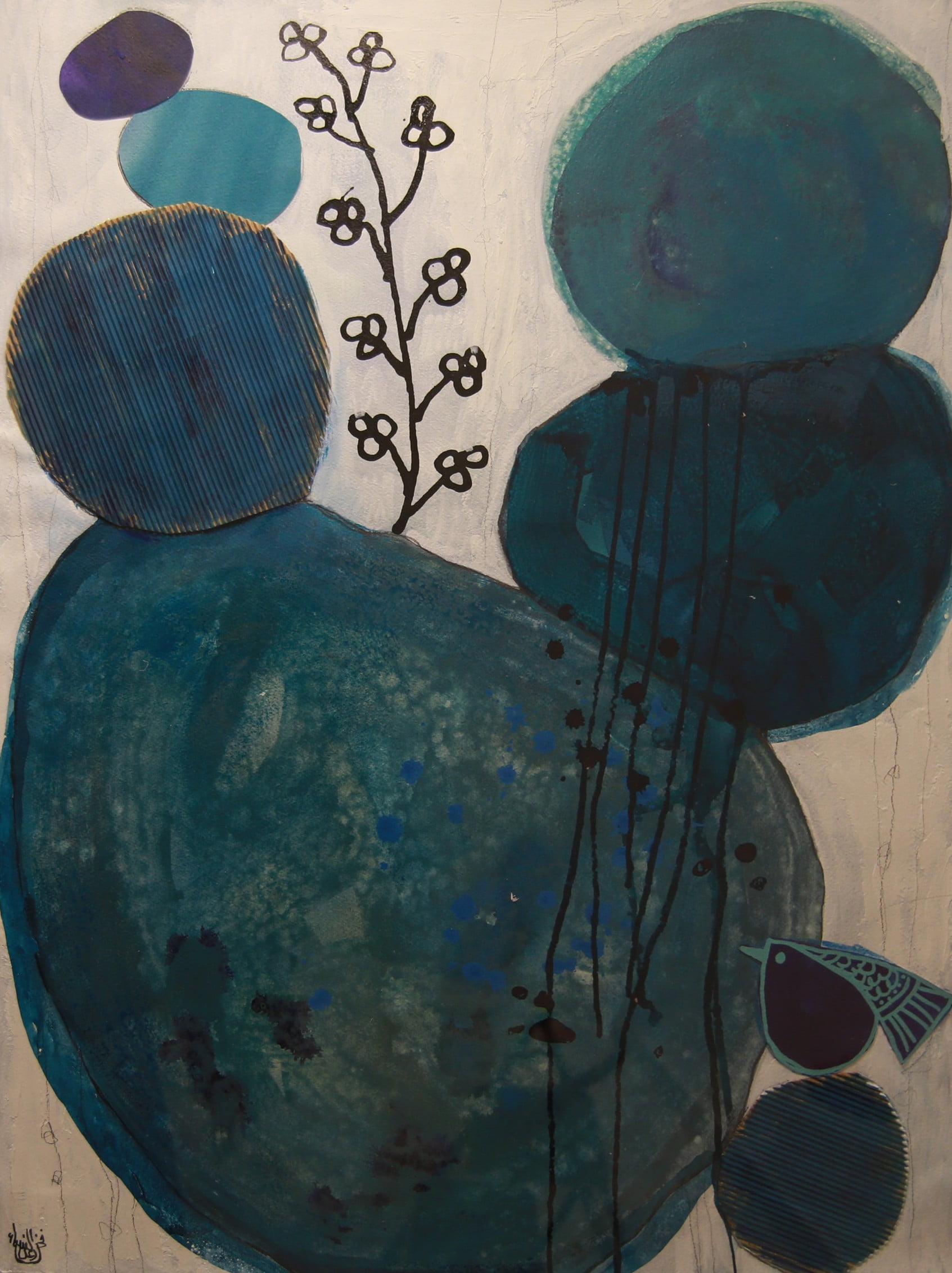 HRH Princess Nissa Raad - 75 * 55 - Acrylic On Paper