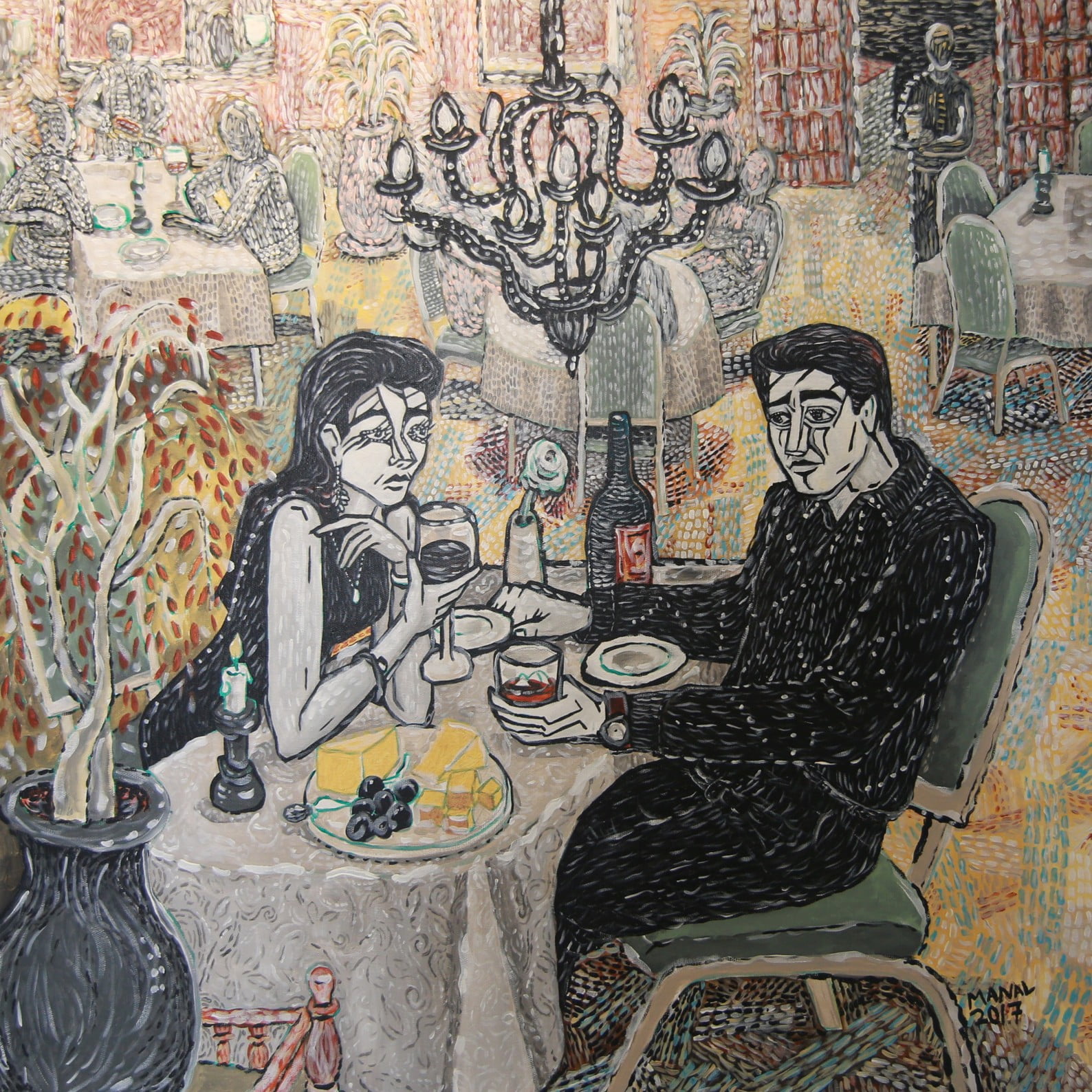 Manal Haddadin - 80 * 80 - Acrylic On Canvas