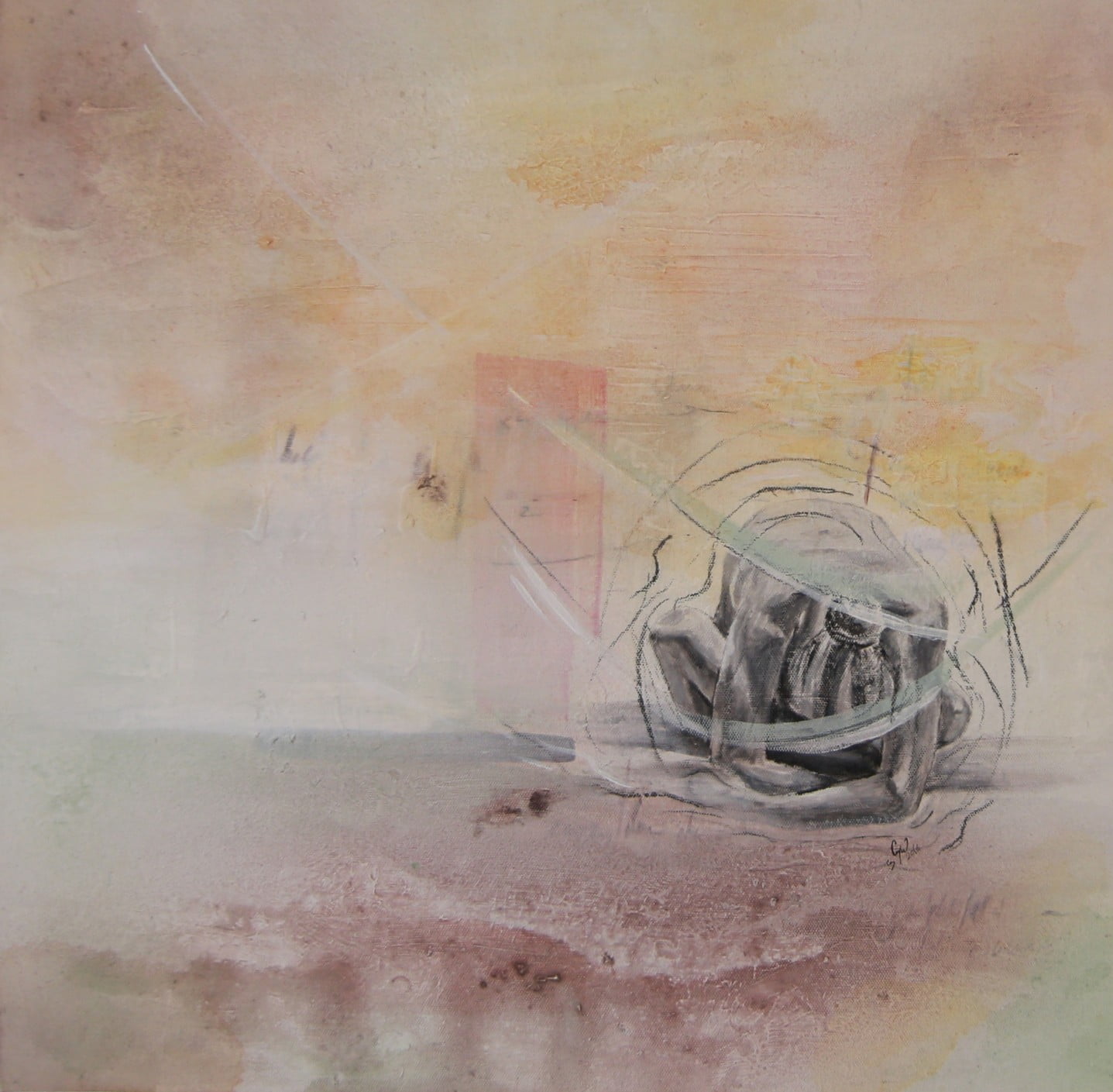 Nisreen Soboh - 50 * 50 - Acrylic On Canvas