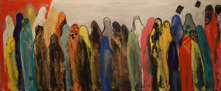 NAHNU – Raida Shahin Raida Shahin - 53 * 127 - Oil on Canvas