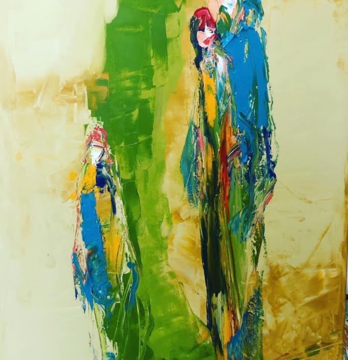 Colorful Figures – 70 x 55 – Available – 550$